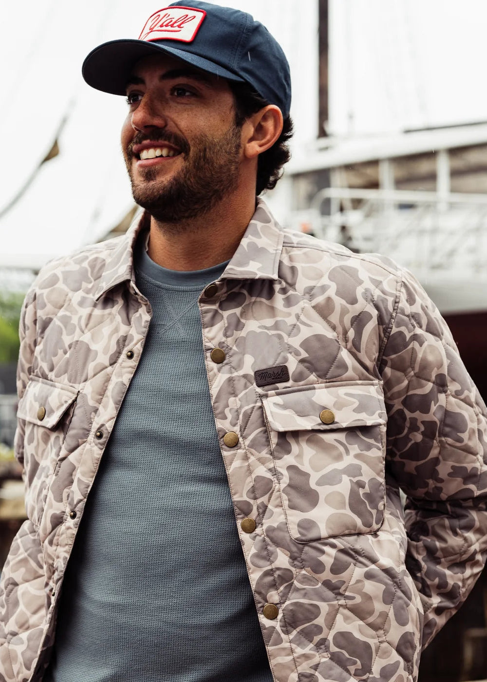 Saluda Puff Shacket |Mallard Camo