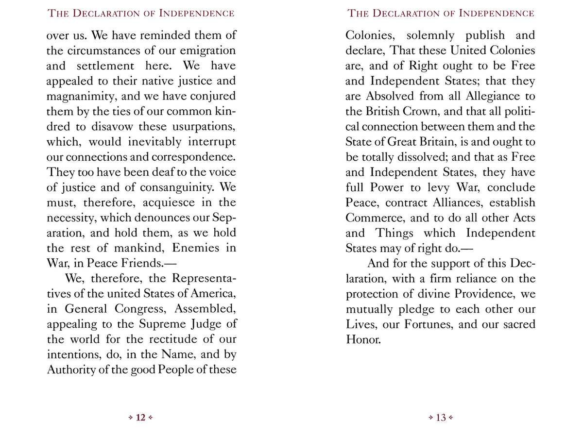 The Declaration of Independence (White Cover) Book