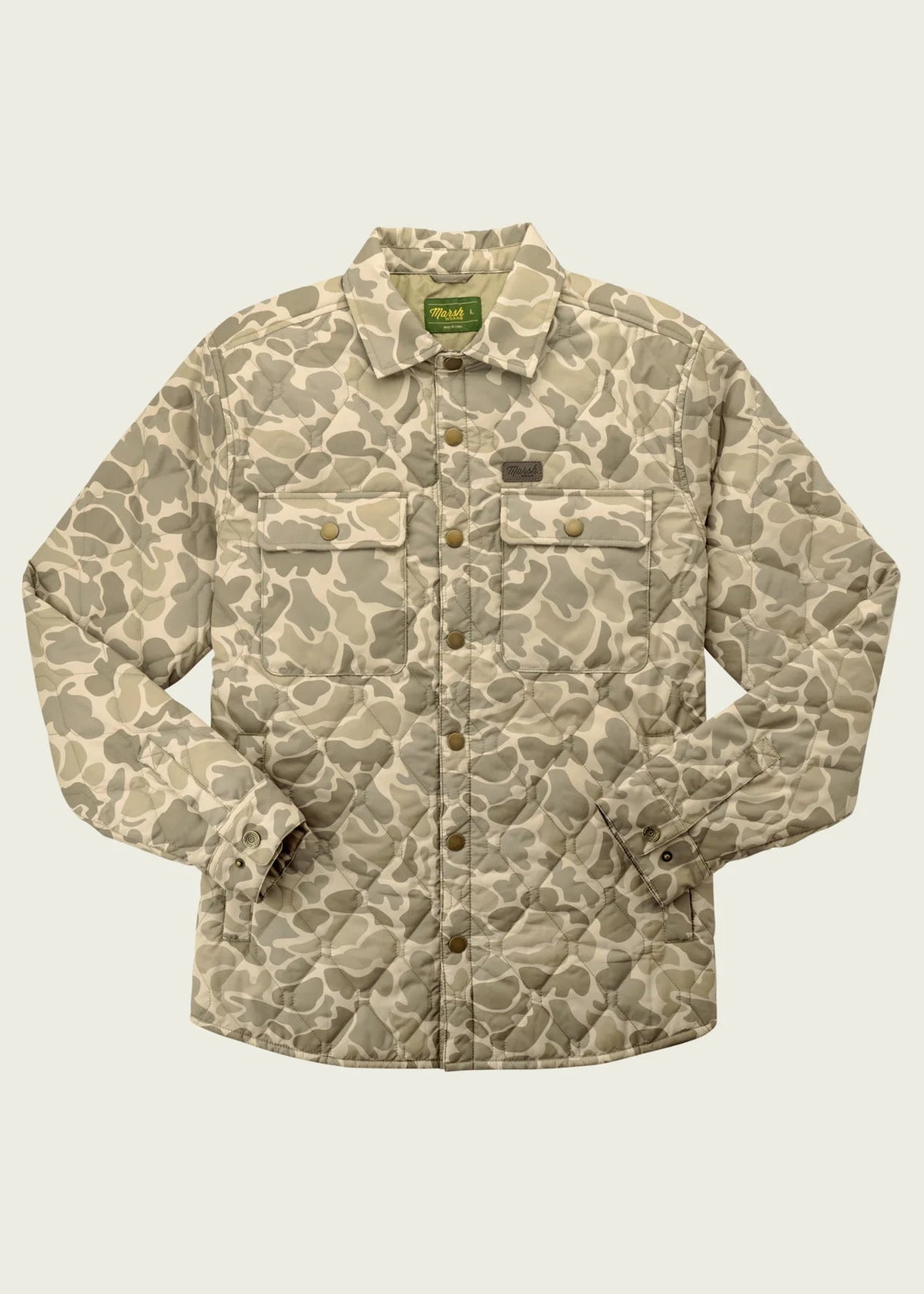 Saluda Puff Shacket |Mallard Camo