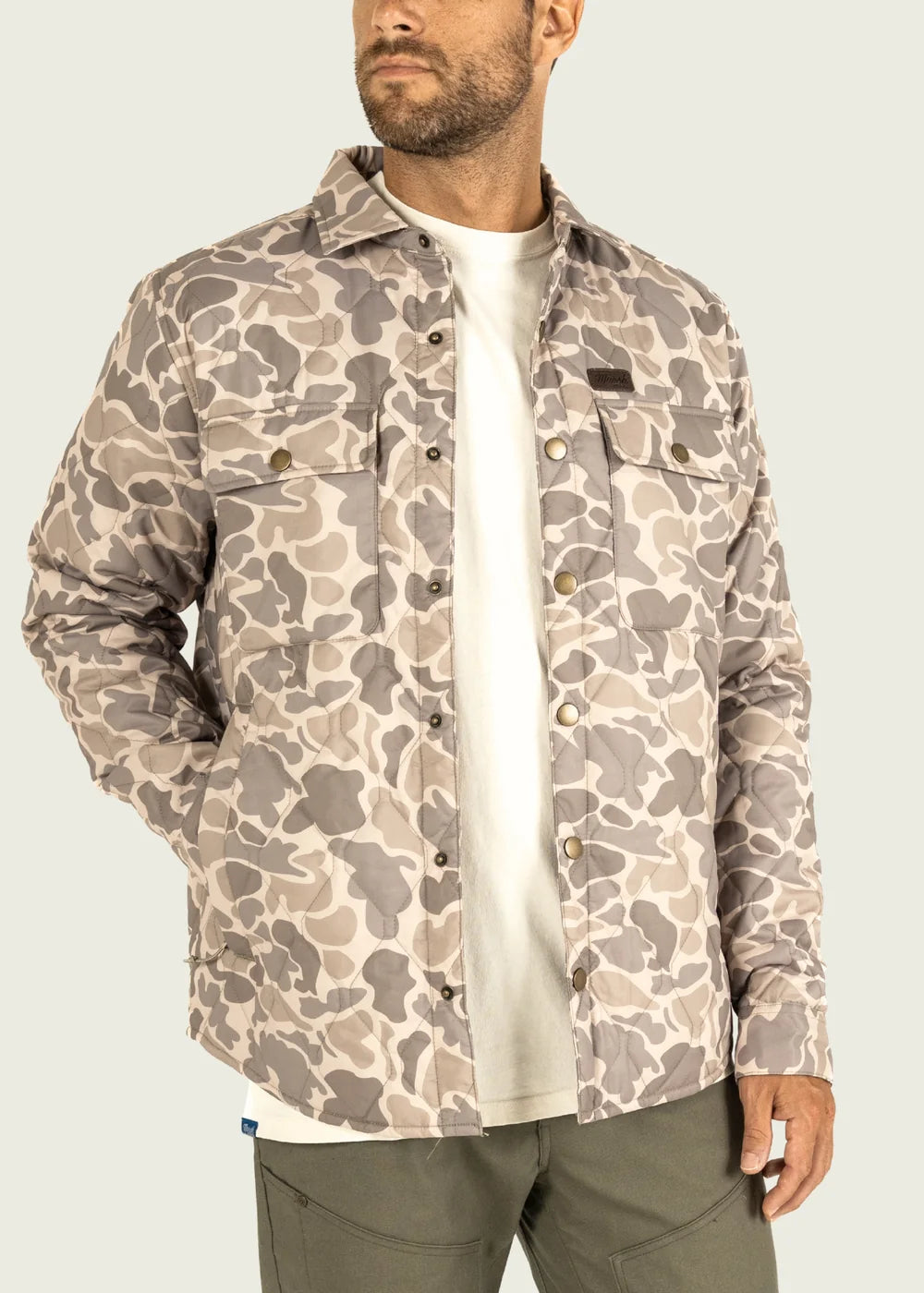 Saluda Puff Shacket |Mallard Camo