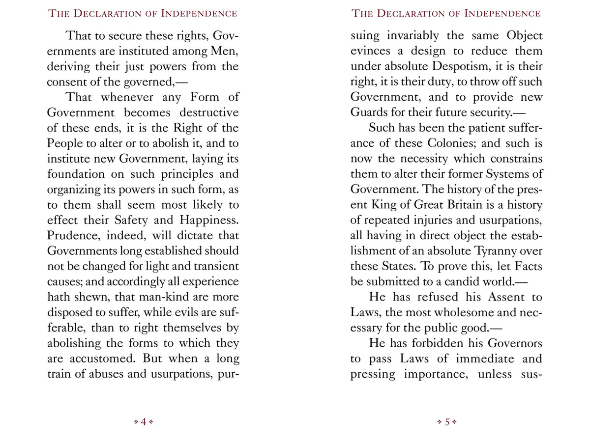 The Declaration of Independence Book